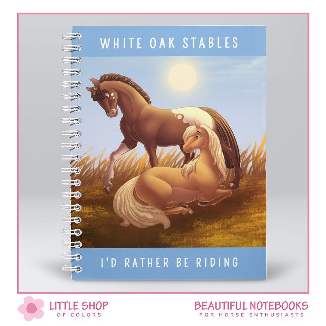Caderno Espiral Cavalo Palomino Appaloosa Personalizável (Criador carregado)