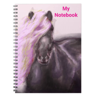 Caderno Espiral Cavalo Personalizado Em Formas Liláticas