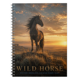 Caderno Espiral Cavalo Selvagem Animais da Campina Ocidental