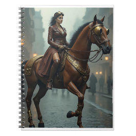 Caderno Espiral Cavalo Steampunk com Cavalo Rider