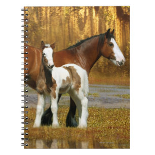 Caderno Espiral Cavalos da fantasia: Égua & potro