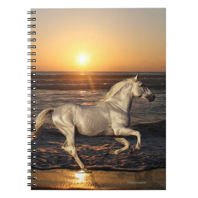 Caderno Espiral Cavalos da fantasia: Por do sol (Frente)