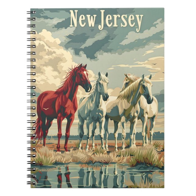 Caderno Espiral Cavalos de Nova Jersey (Frente)