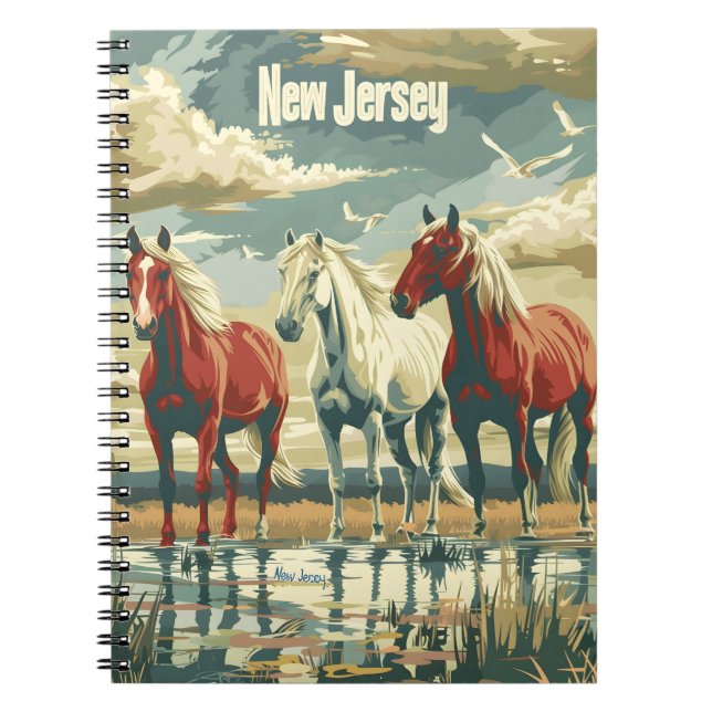 Caderno Espiral Cavalos de Nova Jersey (Frente)