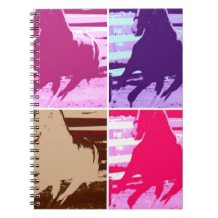 Caderno Espiral Cavalos de pop Art