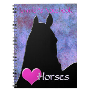 Caderno Espiral Cavalos do Coração I (roxo/azul)