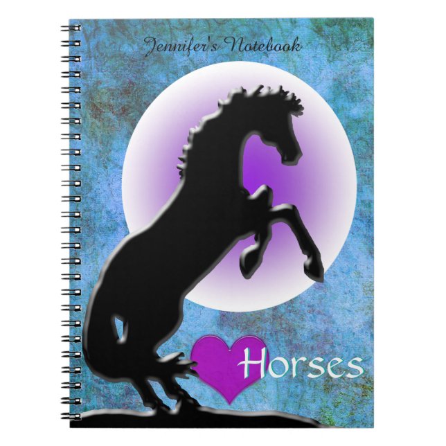 Caderno Espiral Cavalos do Coração V (azul/verde) (Frente)