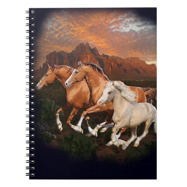 Caderno Espiral Cavalos selvagens (Frente)