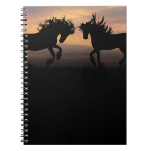 Caderno Espiral Cavalos selvagens Silhouette