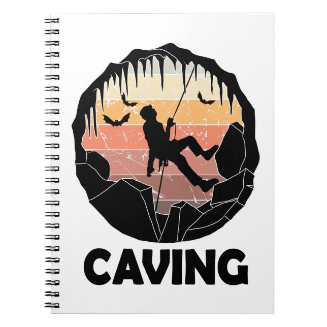 Caderno Espiral Cave - Espeleologia De Exploração De Cavernas (Frente)