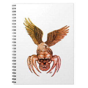 Caderno Espiral Caveira-aranha com águia