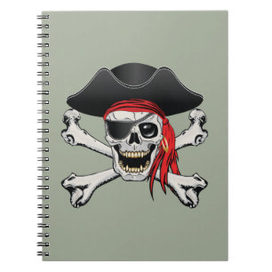 Caderno Espiral Caveira Pirata