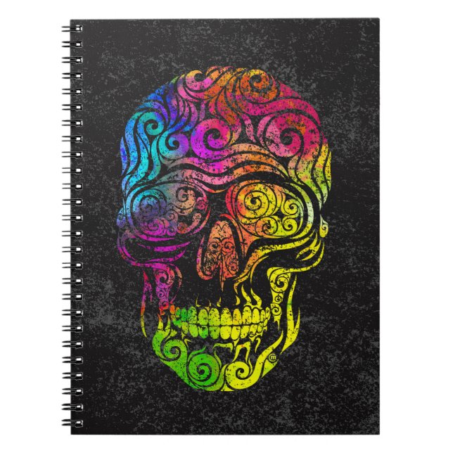 Caderno Espiral Caveira suave (cor) (Frente)