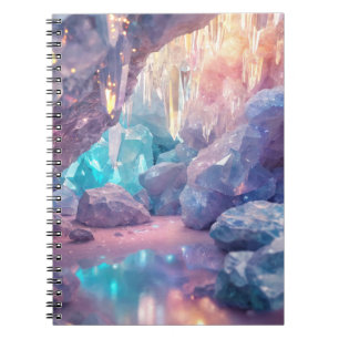 Caderno Espiral Caverna de quartzo cristal