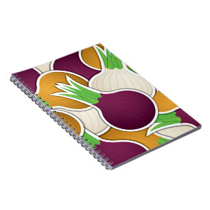 Caderno Espiral Cebolas misturadas