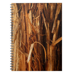 Caderno Espiral Cedar Textura de Latido de Madeira