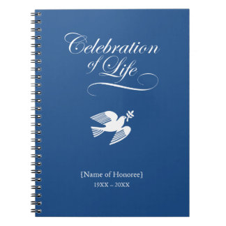 Caderno Espiral Celebração da Dove da Paz no Bloco de Anotações do