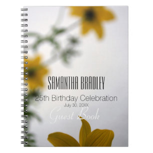 Caderno Espiral Celebração de Aniversário de 25 Livro de Convid