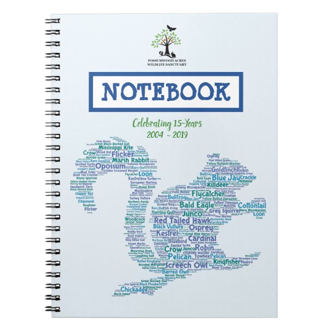 Caderno Espiral Celebração do aniversário dos acres de Possumwood (Frente)