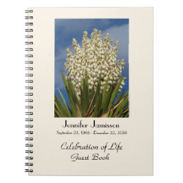 Caderno Espiral Celebração do Life Guest Book, Yucca, em Bloom