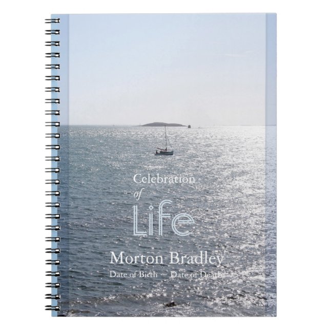 Caderno Espiral Celebração do Life Seascape 3 Foto Guest Book (Frente)