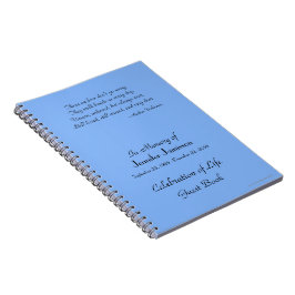 Caderno Espiral Celebração do Livro Convidado da Vida Pale Blue No