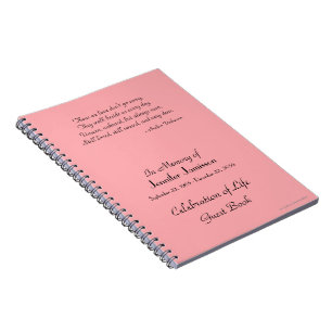 Caderno Espiral Celebração do Livro de Convidados da Vida ESCOLH