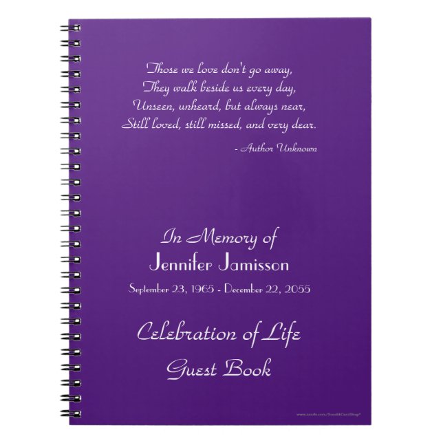 Caderno Espiral Celebração do Livro de Convidados da Vida ESCOLHA  (Frente)