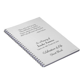 Caderno Espiral Celebração do Livro de Convidados da Vida ESCOLHA 