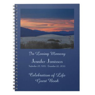 Caderno Espiral Celebração do Livro de Convidados da Vida, Sunse