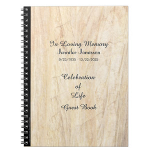 Caderno Espiral Celebração do livro de hóspedes da vida,