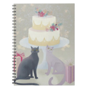 Caderno Espiral Celebração Felina Festiva Elegante