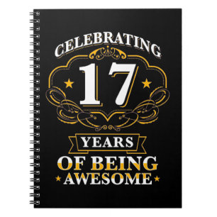 Caderno Espiral Celebrando 17 Anos De Ser Incrível