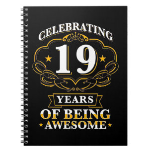 Caderno Espiral Celebrando 19 Anos De Ser Incrível