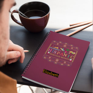 Caderno Espiral Celebrar a Design do Mês do Patrimônio Hispânico