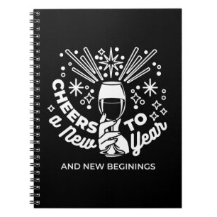 Caderno Espiral Celebrar o novo começo Ilustração de Vidro de Vinh