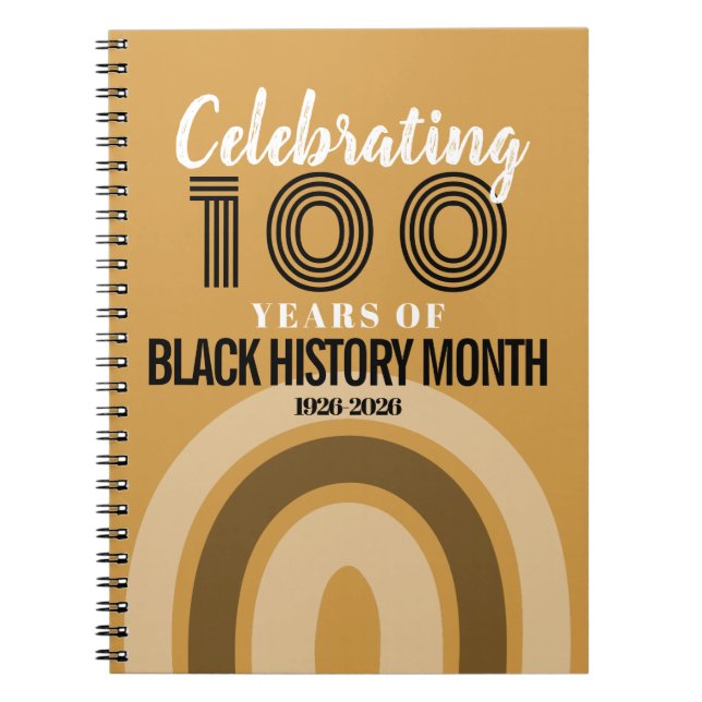 Caderno Espiral Celebrating 100 Years Of Black History Month (Frente)