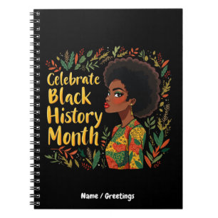 Caderno Espiral Celebre o Mês da História Negra Honrar Afro-Americ