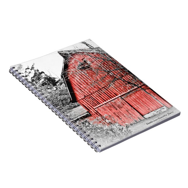 Caderno Espiral Celeiro vermelho lindo (Lado Direito)
