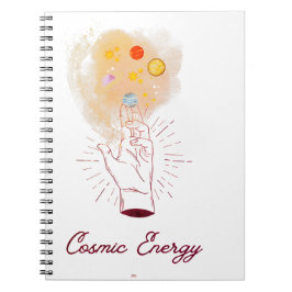 Caderno Espiral Celestial Cosmic Hand Spiral Notebook - Minimalist