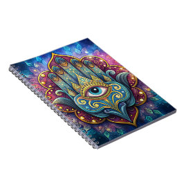 Caderno Espiral Celestial Hamsa 