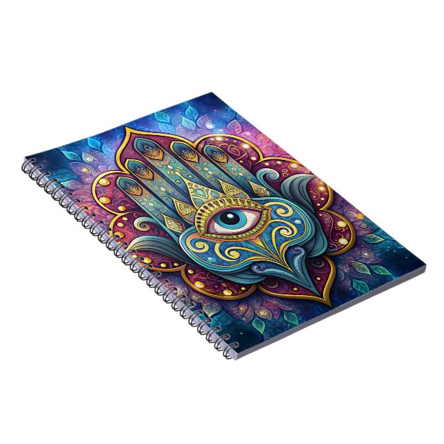 Caderno Espiral Celestial Hamsa  (Lado Direito)