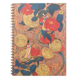 Caderno Espiral Celestial Journey in Gold and Camellia