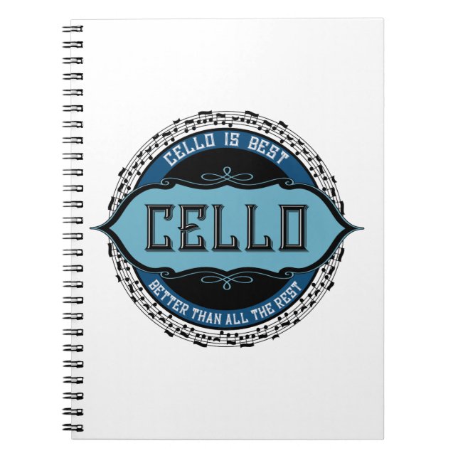 Caderno Espiral Cello Best Music Note Circle (Frente)