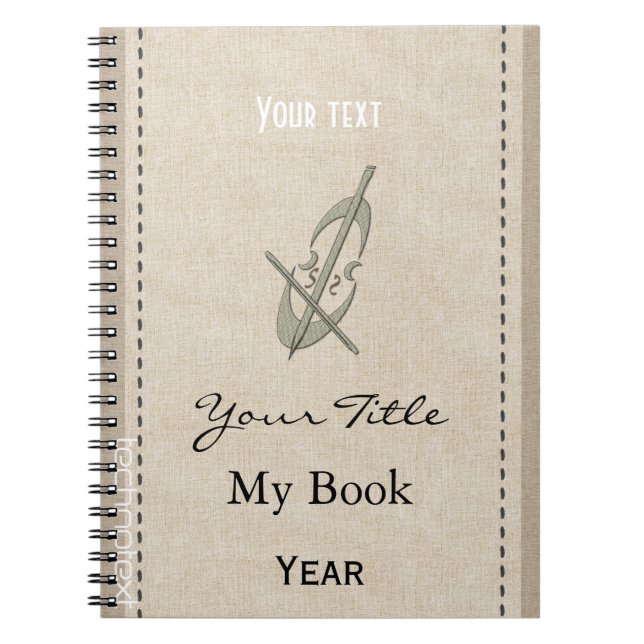 Caderno Espiral Célula de Música Cuta Personalizada (Frente)