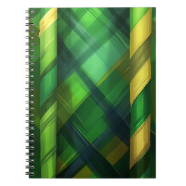 CADERNO ESPIRAL CÉLULAS DE PADRÃO DE XADREZ CELTICA VERDE IRLANDES