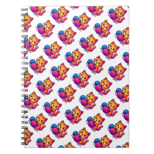 Caderno Espiral Cena Branca de Kawaii com Grande Tamanho