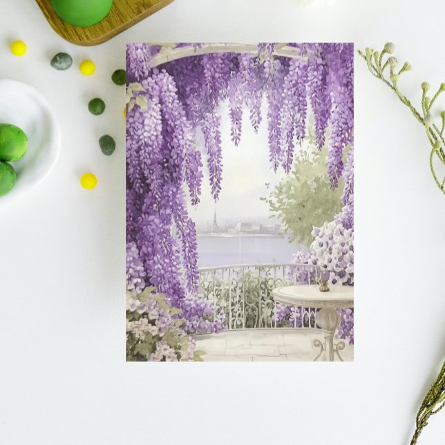 Caderno Espiral Cena da Frente de Água com Lilases Flutuantes (Criador carregado)