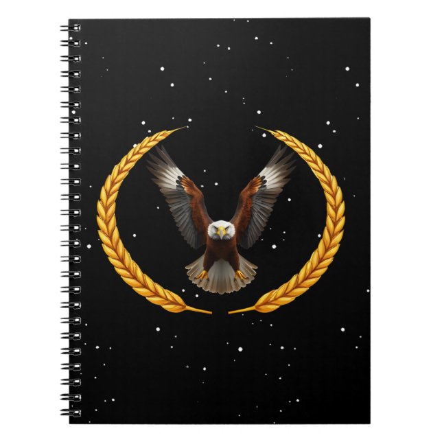 Caderno Espiral cena da liberdade americana | Águia Patriótica (Frente)