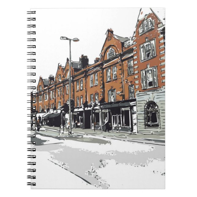 Caderno Espiral Cena da rua de Londres (Frente)